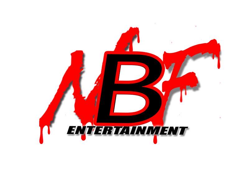 Logo of NBF Entertainment featuring bold letters with a red and black color scheme.
